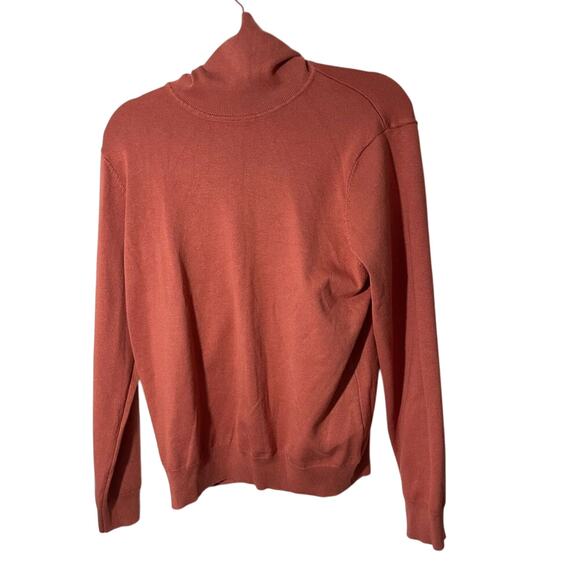 Madison Grey Women's Pink Peach Coral Minimalist Preppy Lover Turtleneck XL - Picture 1 of 4